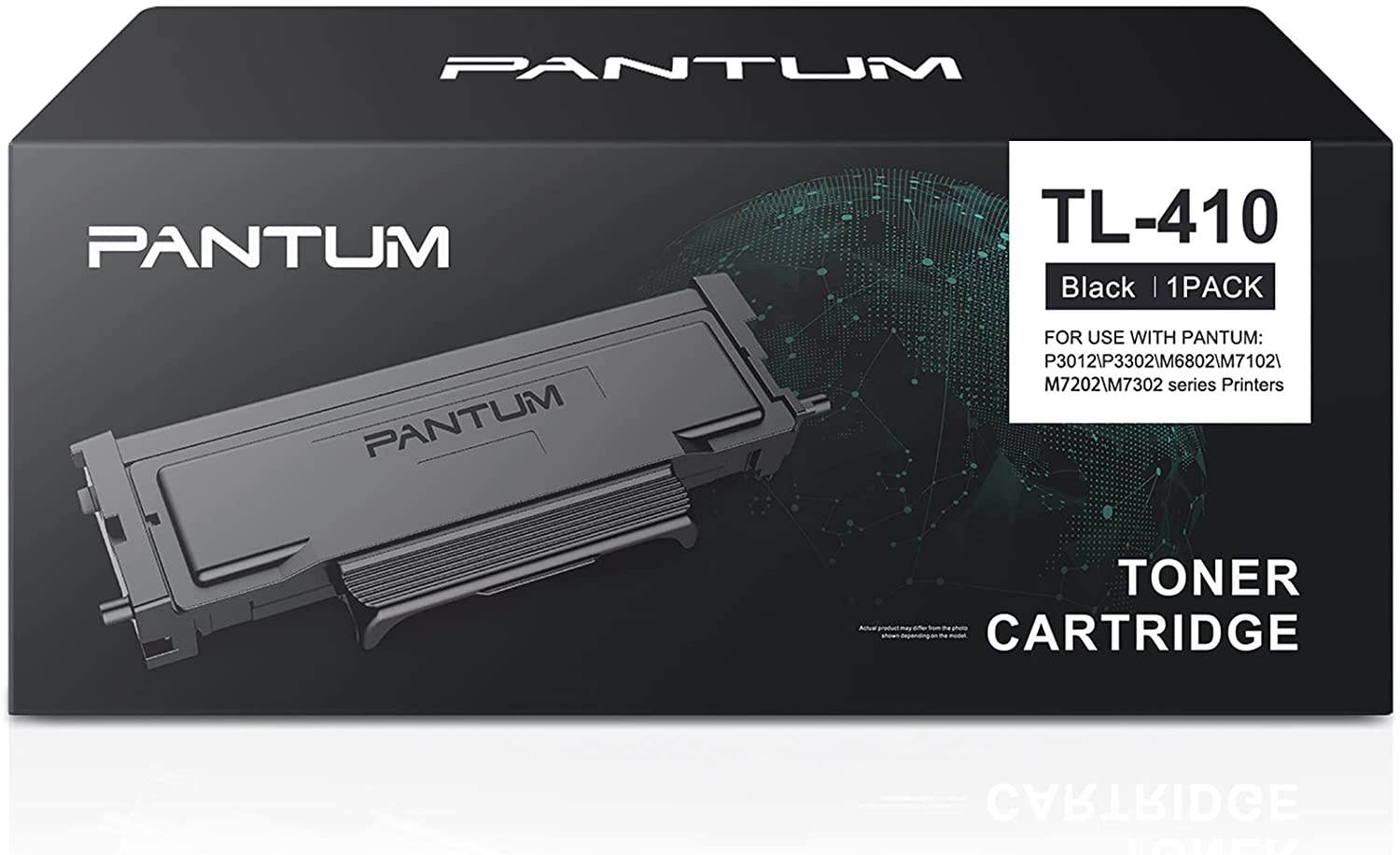 Pantum TL-410 Black Toner Cartridge Compatible with P3302DW P3302DN M7102DW M7102DN M6802FDW M7202FDW M7302FDW Series Printer, Page Yield Up to 1500 Pages