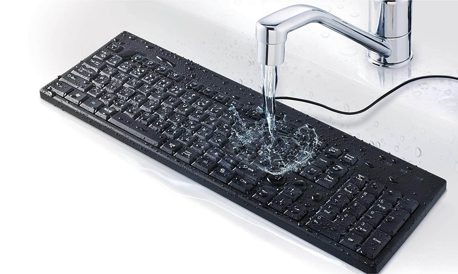 I-Rocks Washable Keyboard, Black (IRK32W-BK)