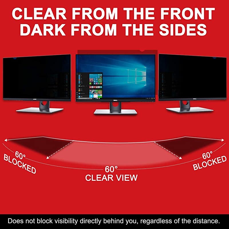 22 inch Privacy Screen Protector AntiSpyGlare Filter Compatible 22 Widescreen Computer Monitor 1610 Aspect Ratio WxH 475mm x 298mm