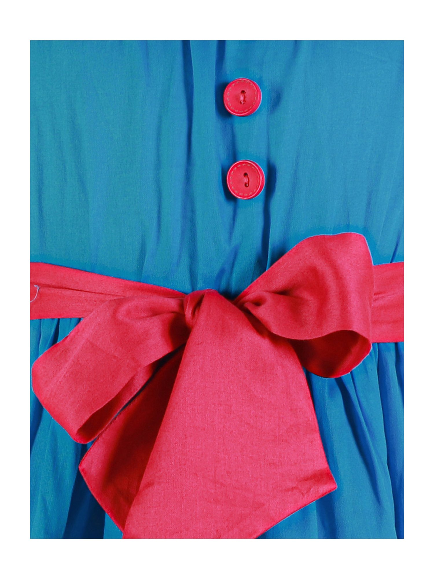 Lil Drama Kids Blue Solid Dress