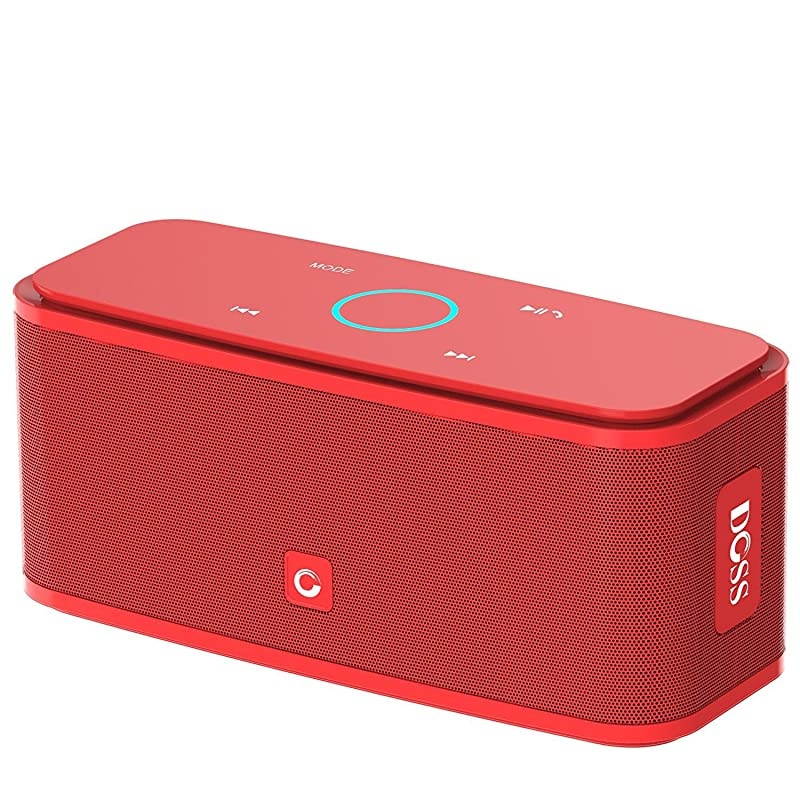 SoundBox Touch Portable Wireless Bluetooth Speakers with 12W HD Sound and Bass 20H Playtime Handsfree Speakers for Home Outdoor TravelRed