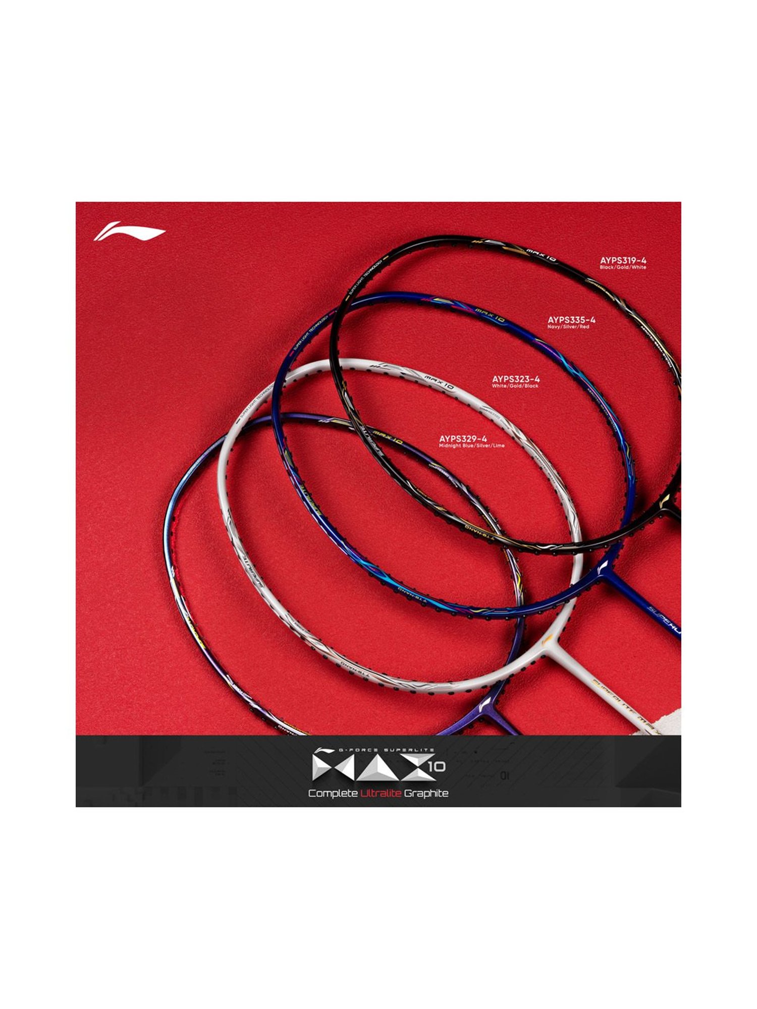 Li-Ning G-Force Superlite Max 10 Badminton Racket (Jet Black) Size - Medium