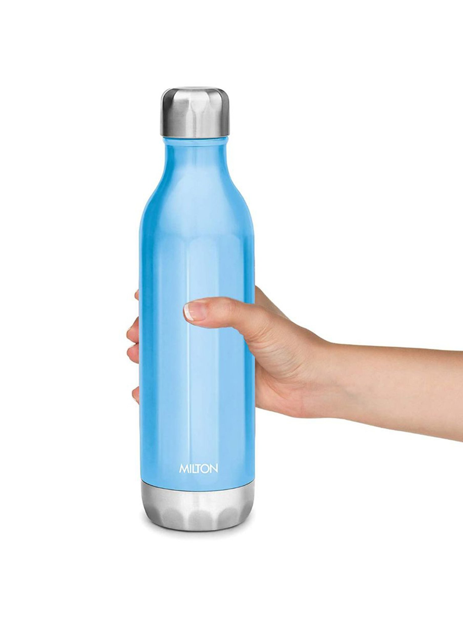 Milton Blue Stainless Steel Thermosteel Vaccum Insulated Hot & Cold Water Bottle (0.54 L)