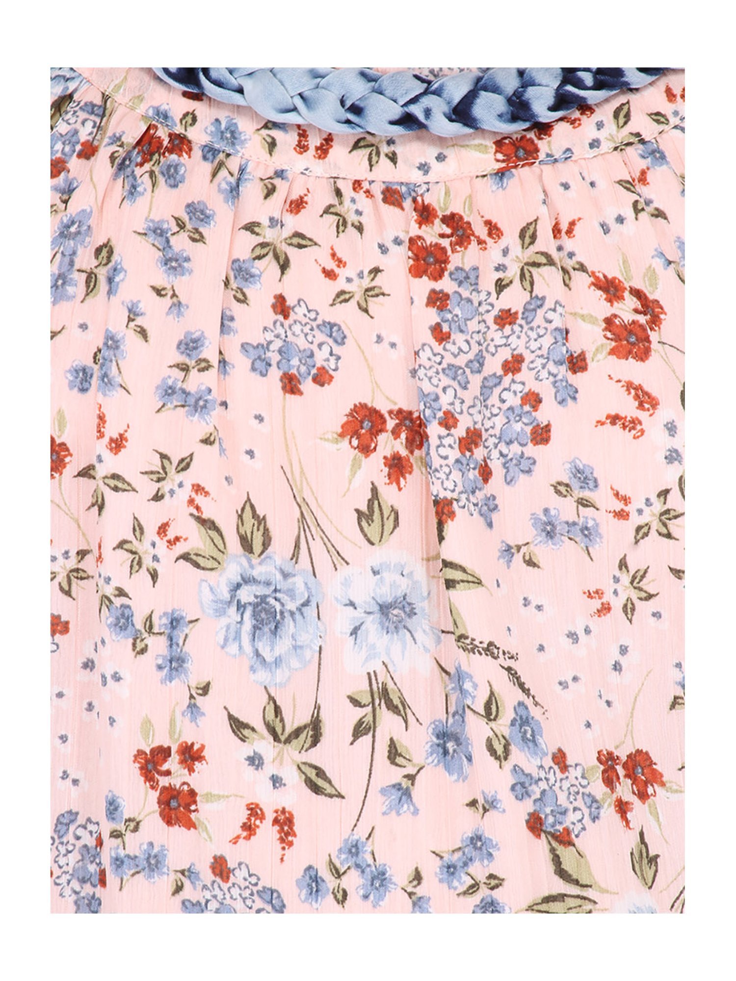 Cutecumber Kids Peach Floral Print Top