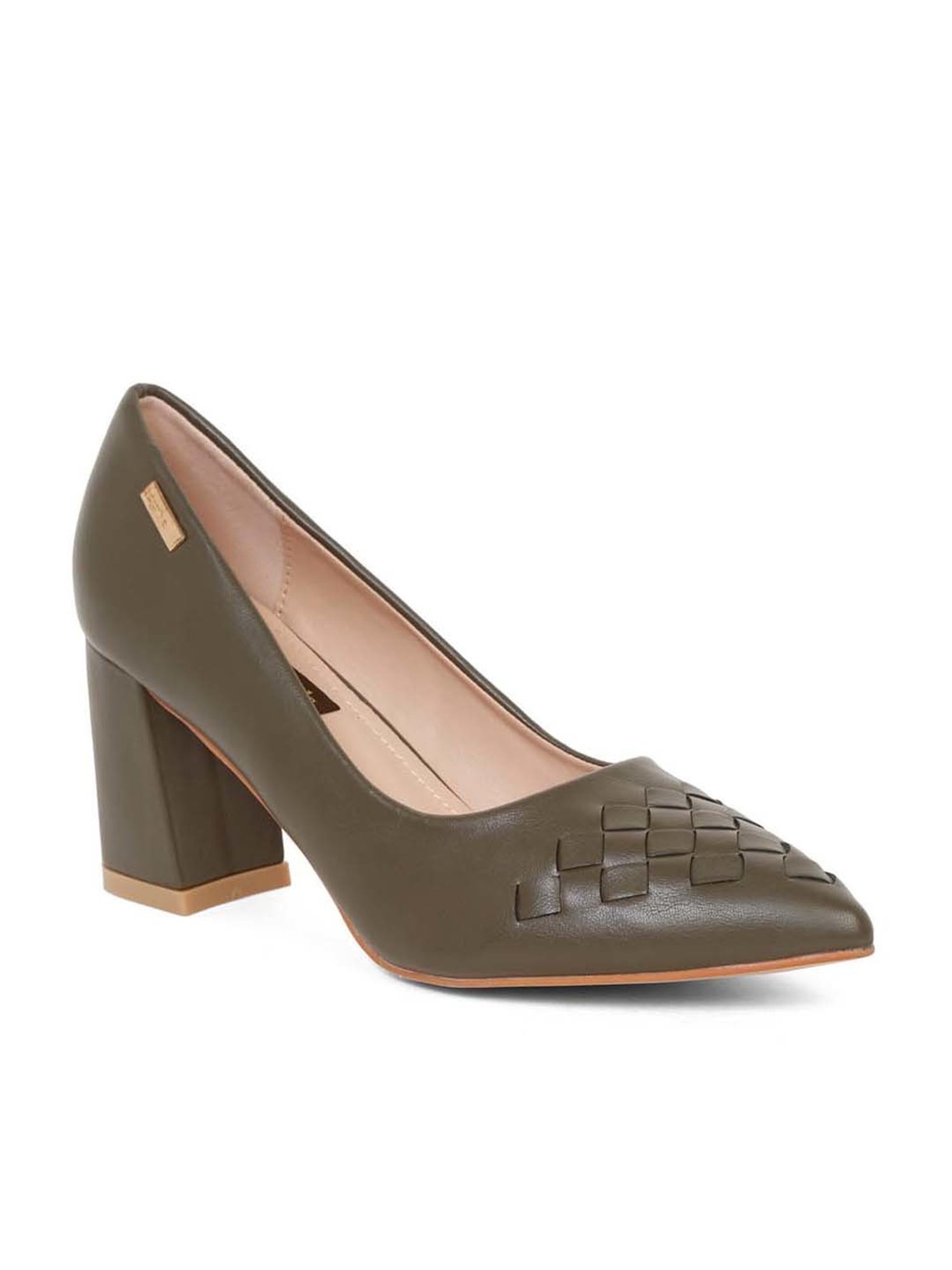 Flat N Heels Women's Green Casual Pumps