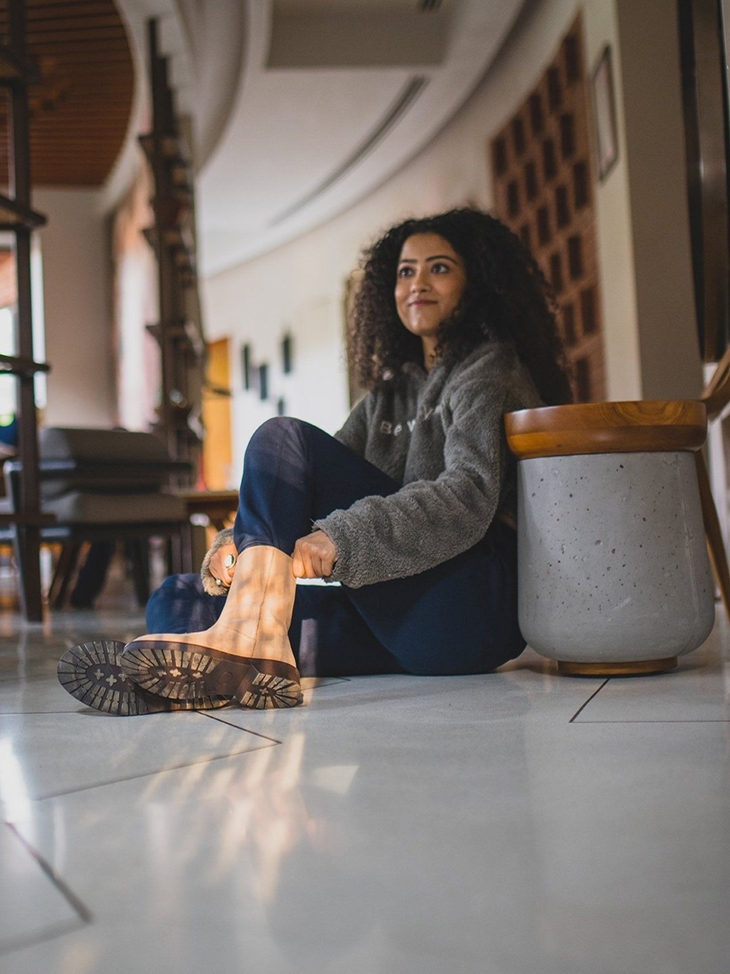 Yoho Women's Extra coushioned High Ankle Slays Beige Booties