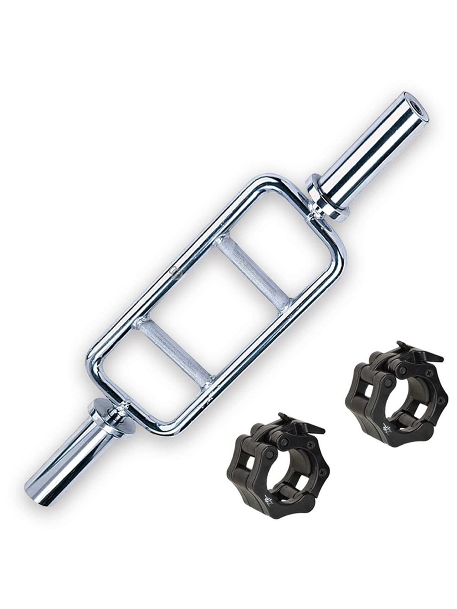 B Fit 50 mm Olympic Box Rod with Premium Collars Pair (Silver)