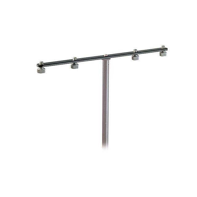K&M 23600.500.55 Four Microphone Mounting Bar with 3/8" Locking Screws
