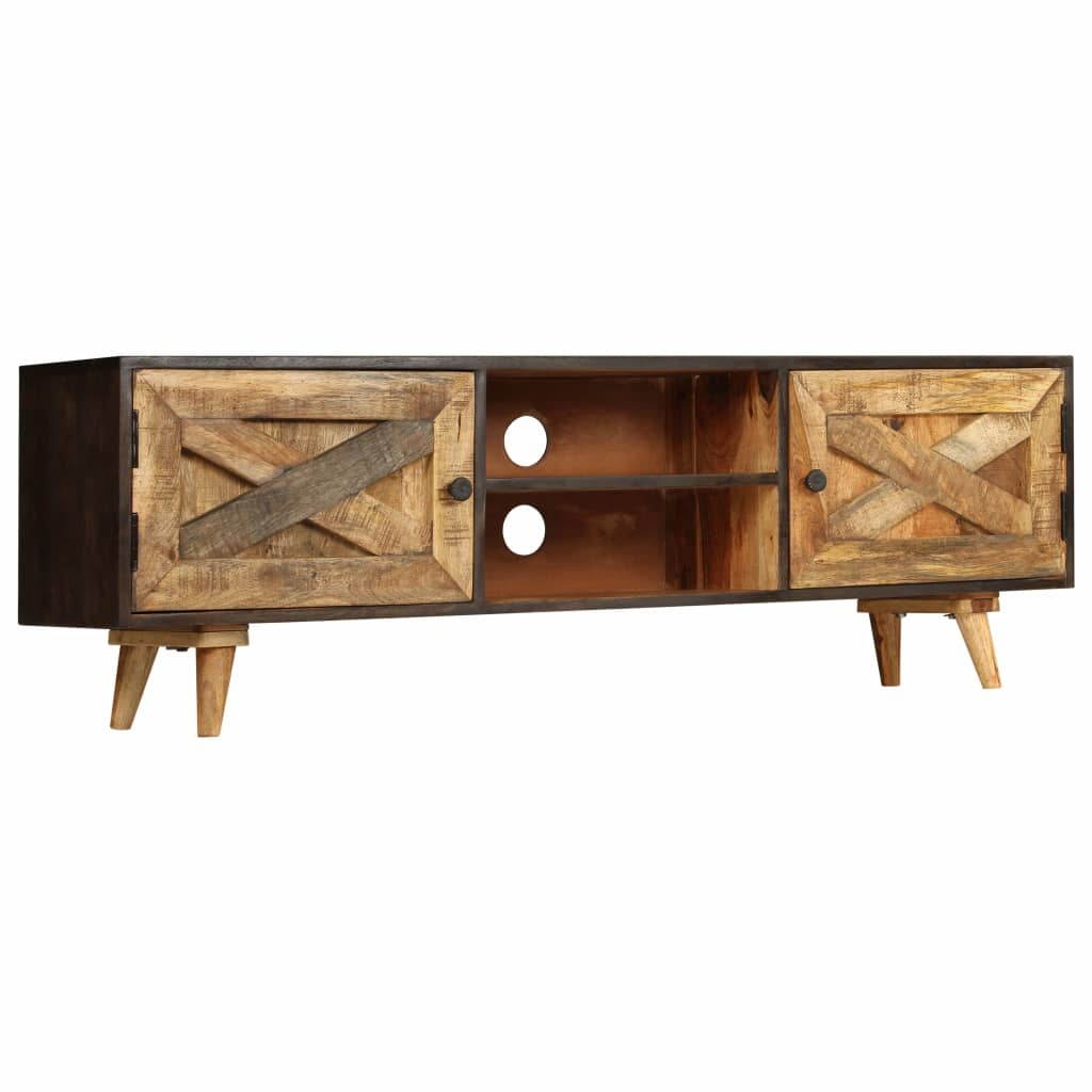 vidaXL Solid Mango Wood TV Cabinet Lowboard Sideboard Storage Living Room