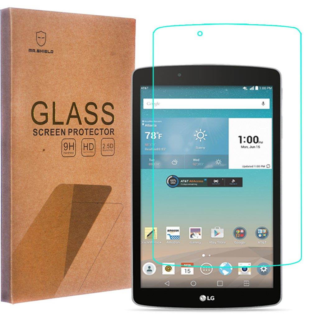 Mr Shield For LG G Pad II 8.0/G Pad F 8.0 8" Inch (V495/V496/V498) [Tempered Glass] Screen Protector [0.3mm Ultra Thin 9H Hardness 2.5D Round Edge] with Lifetime Replacement Warranty