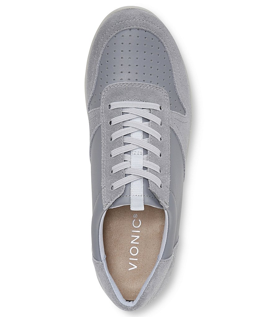 Vionic Karigan Leather And Suede Lace-Up Sneakers