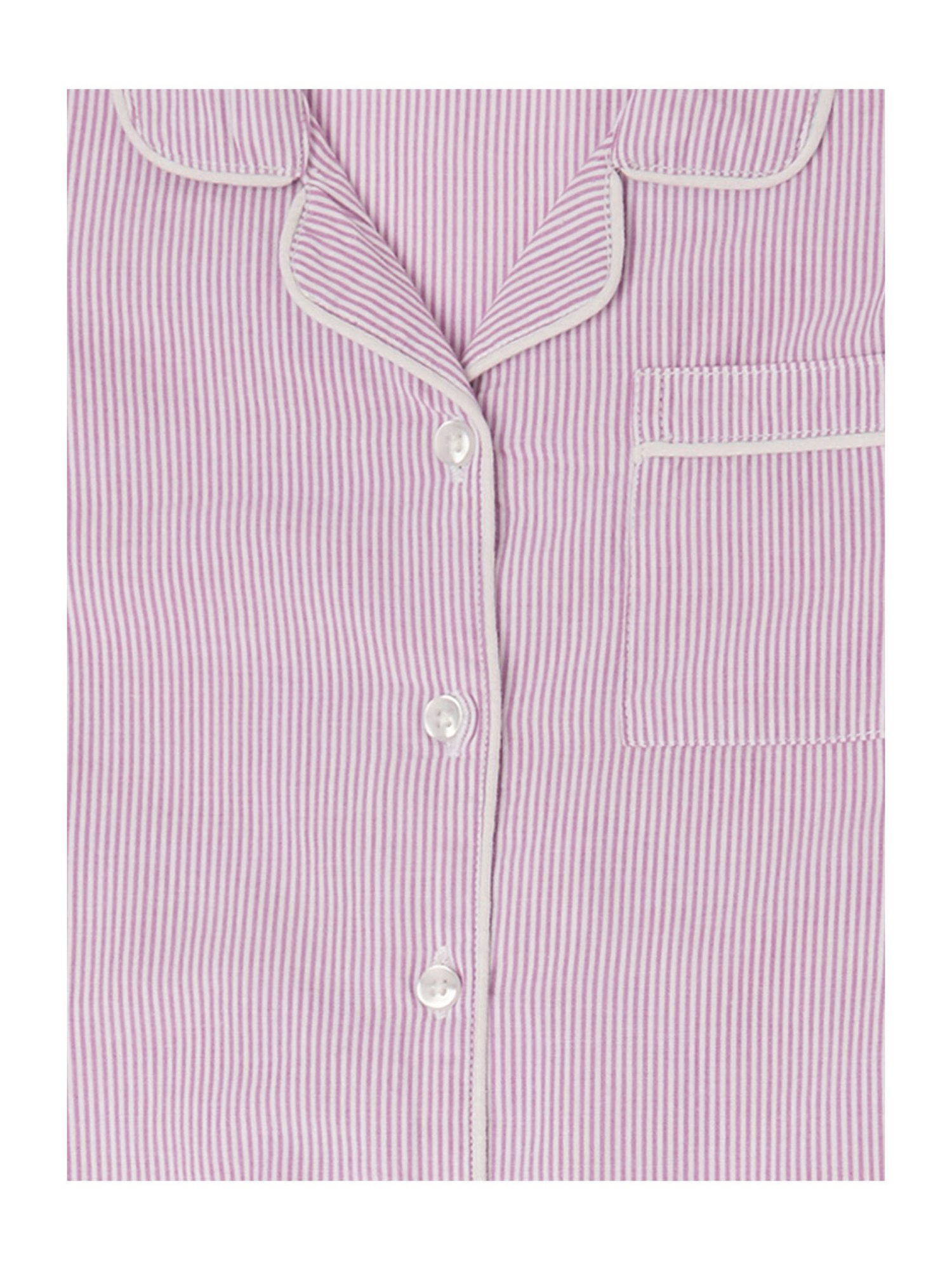 Mystere Paris Girls Purple Striped Shirt with Pyjamas