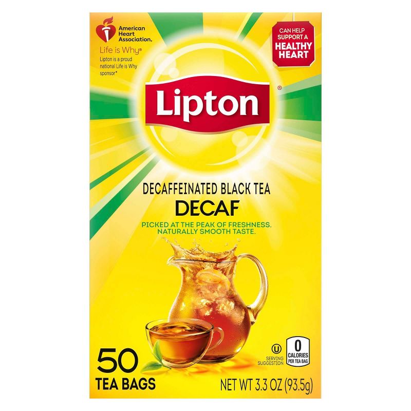 Lipton Decaffeinated Black Tea Bags - 50ct