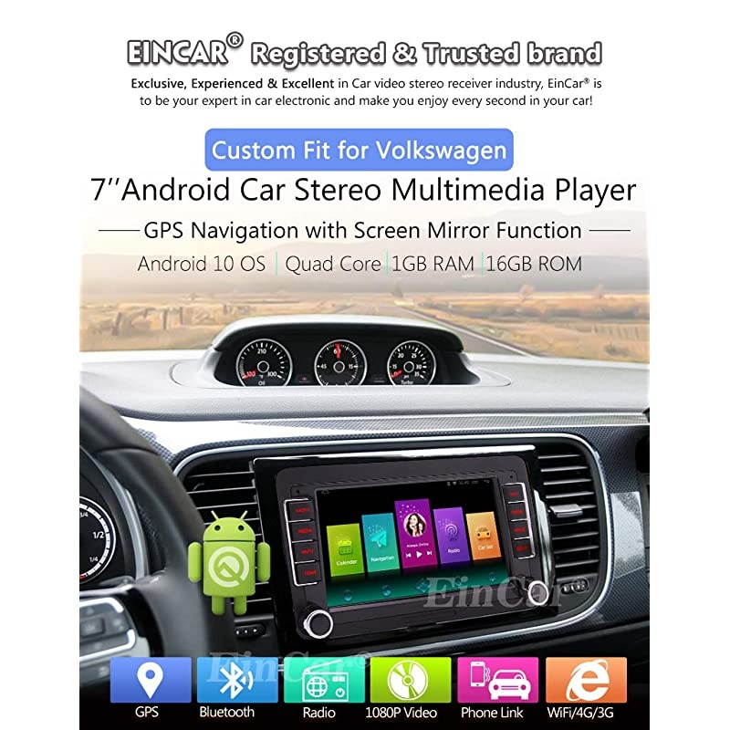 10.0 Double Din Car Stereo GPS Navigation Car Radio Capacitive Touch Screen in Dash Bluetooth Video Player 2 Din Autoradio with WiFi USB Mirrorlink 1080P + Rearview Camera