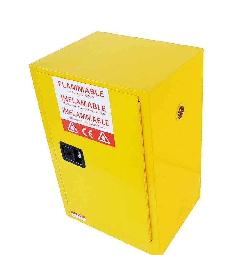 Intsupermai 12 Gallon Thick Safety Storage Cabinet for Flammable Liquid Steel Warning Label