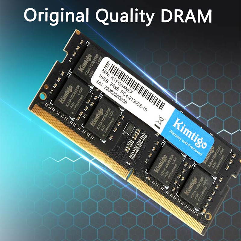 kimtigo DDR4 4GB/8GB/16GB Laptop Ram 2400MHz /2666MHz PC4-21300 Unbuffered SODIMM Notebook Computer Memory