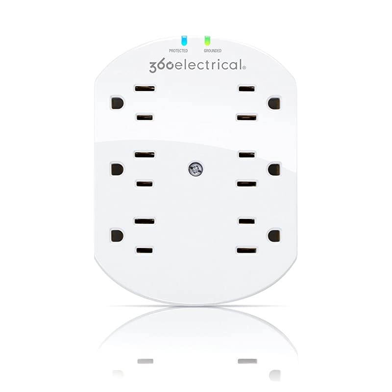 360301 Loft 6 Outlet Surge Protector Wall Tap with Mounting Screw