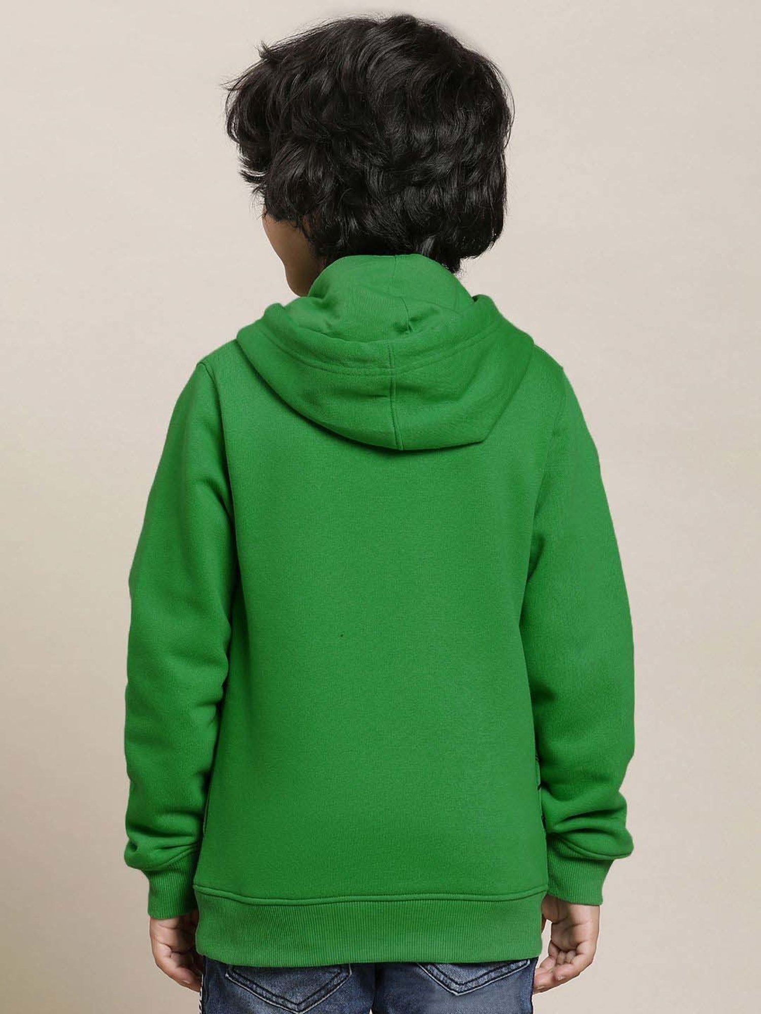 Kidsville Green Cotton Printed Full Sleeves Hulk Sweatshirt