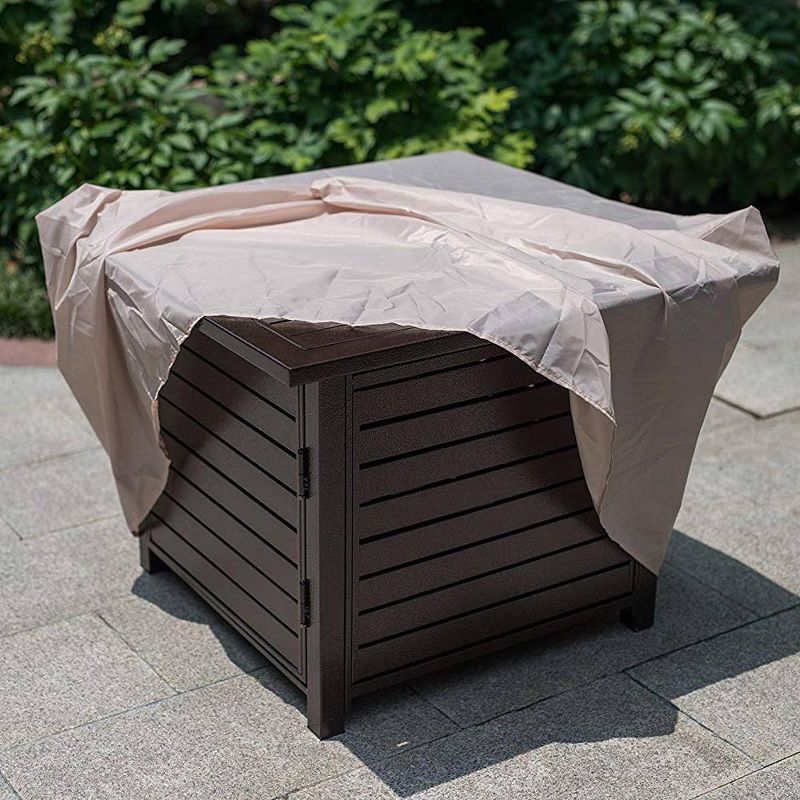 Square Fire Pit With Hammered Brown Finish 32" - Legacy Heating