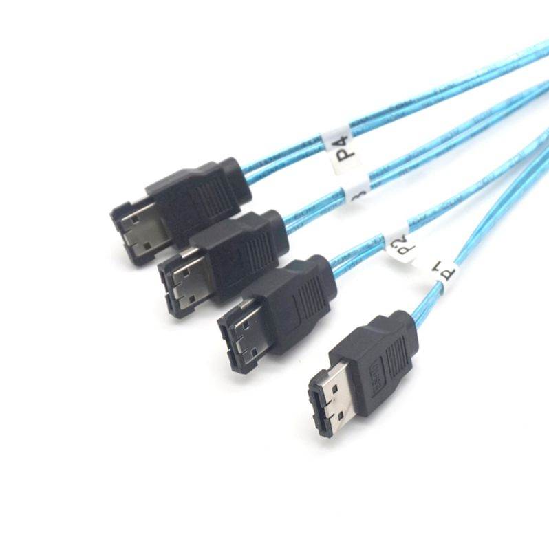 Weastlinks SFF-8088 to 4x ESATA 7Pin Cable Mini SAS 26P TO 4 E SATA cable 1m(3.3 ft)