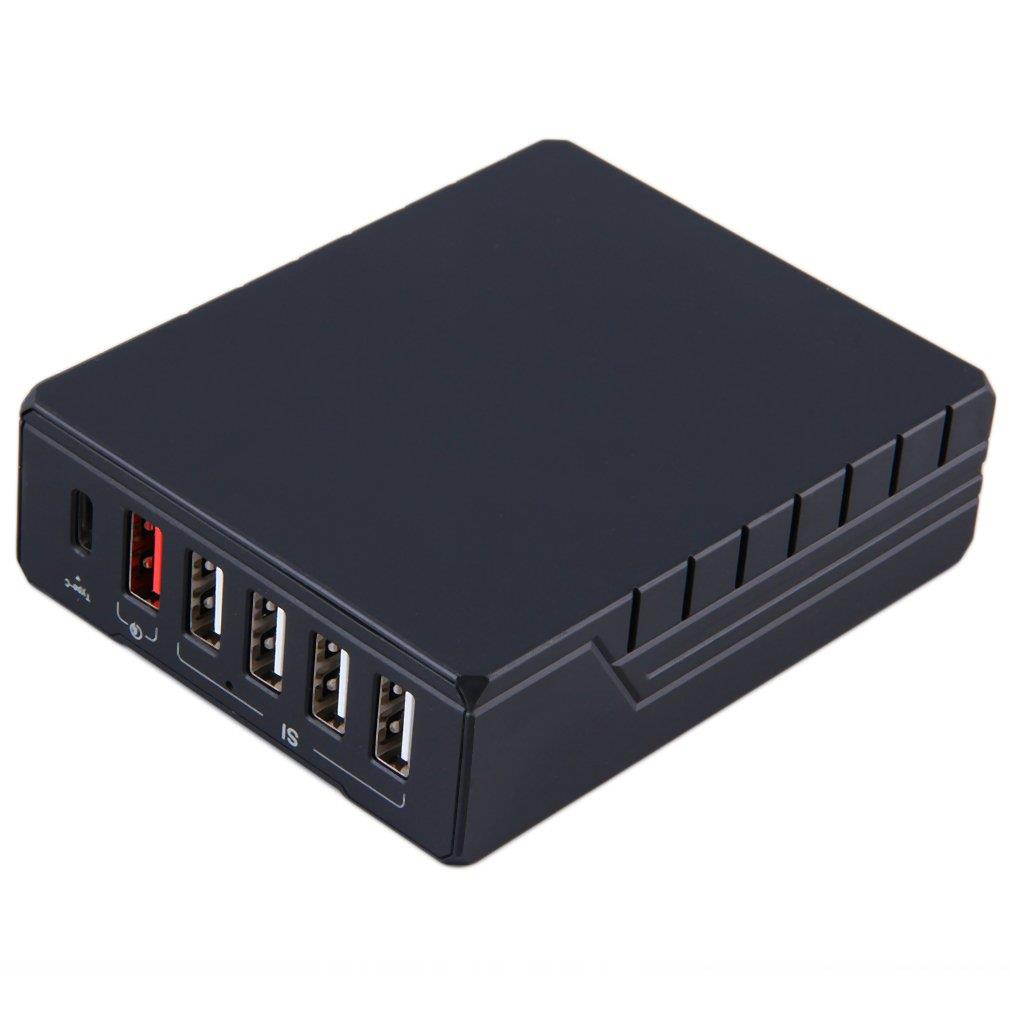 Universal 6 Ports Smart Fast Charger Portable Quick Compatible Charger Black
