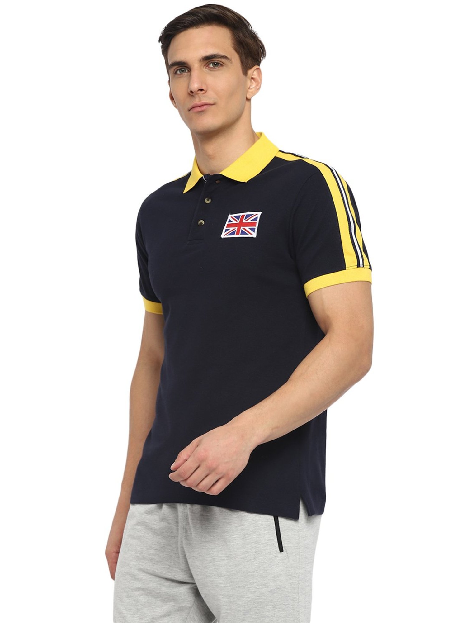 OFF LIMITS Navy Cotton Polo T-Shirt