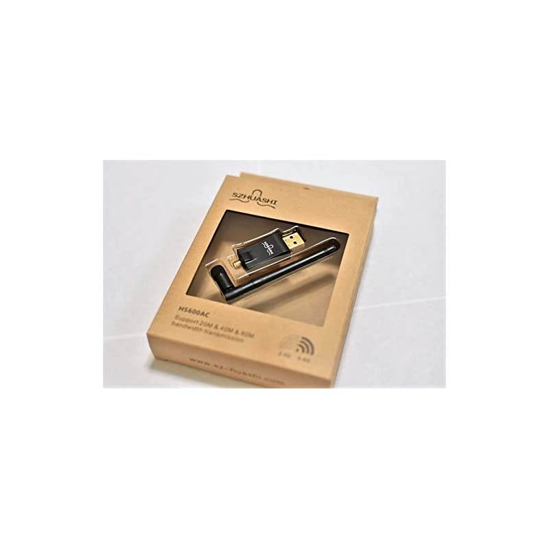 WiFi USB Adapter 58GHz24GHz Dual Band 600Mbps 2dBi Ext Antenna for WinsMacOS