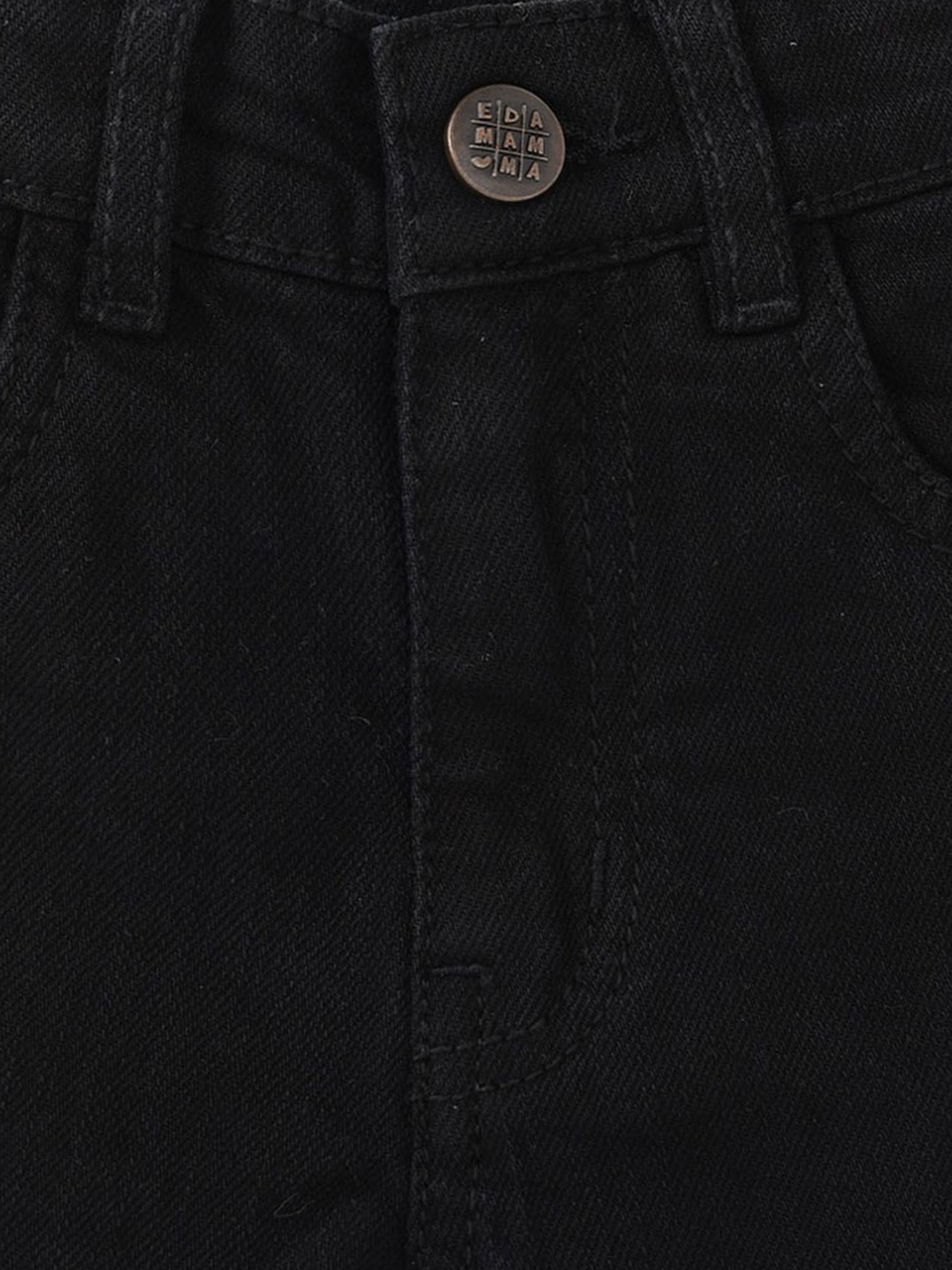 Ed-a-Mamma Kids Black Cotton Regular Fit Shorts