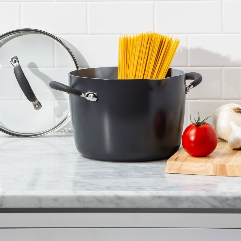 8qt Ceramic Non-Stick Coated Aluminum Stock Pot with Lid - Made By Design™