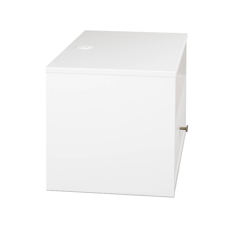 Floating 1 Drawer Nightstand with Open Shelf White - Prepac