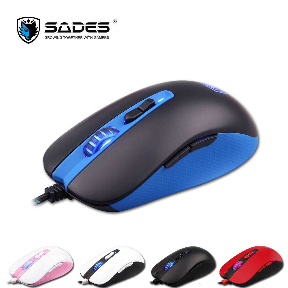 SADES  Musket 3000DPI Mouse Wired 5 Buttons Opto-electronic Gaming Mouse For PC , Laptop