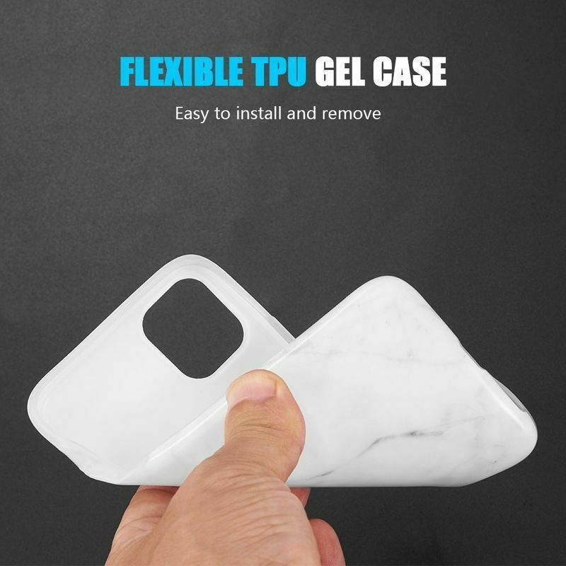 For  iPhone 12 Pro Max 6.7 in White Marble Skin Case Cover