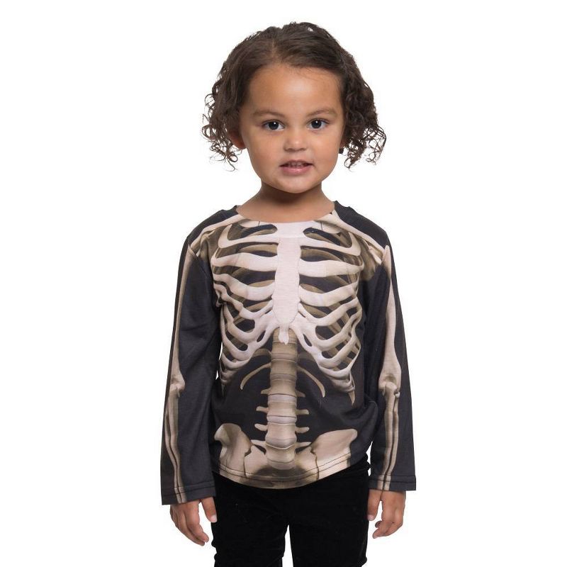 Faux Real Toddler Kids' Skeleton Costume T-Shirt 2T