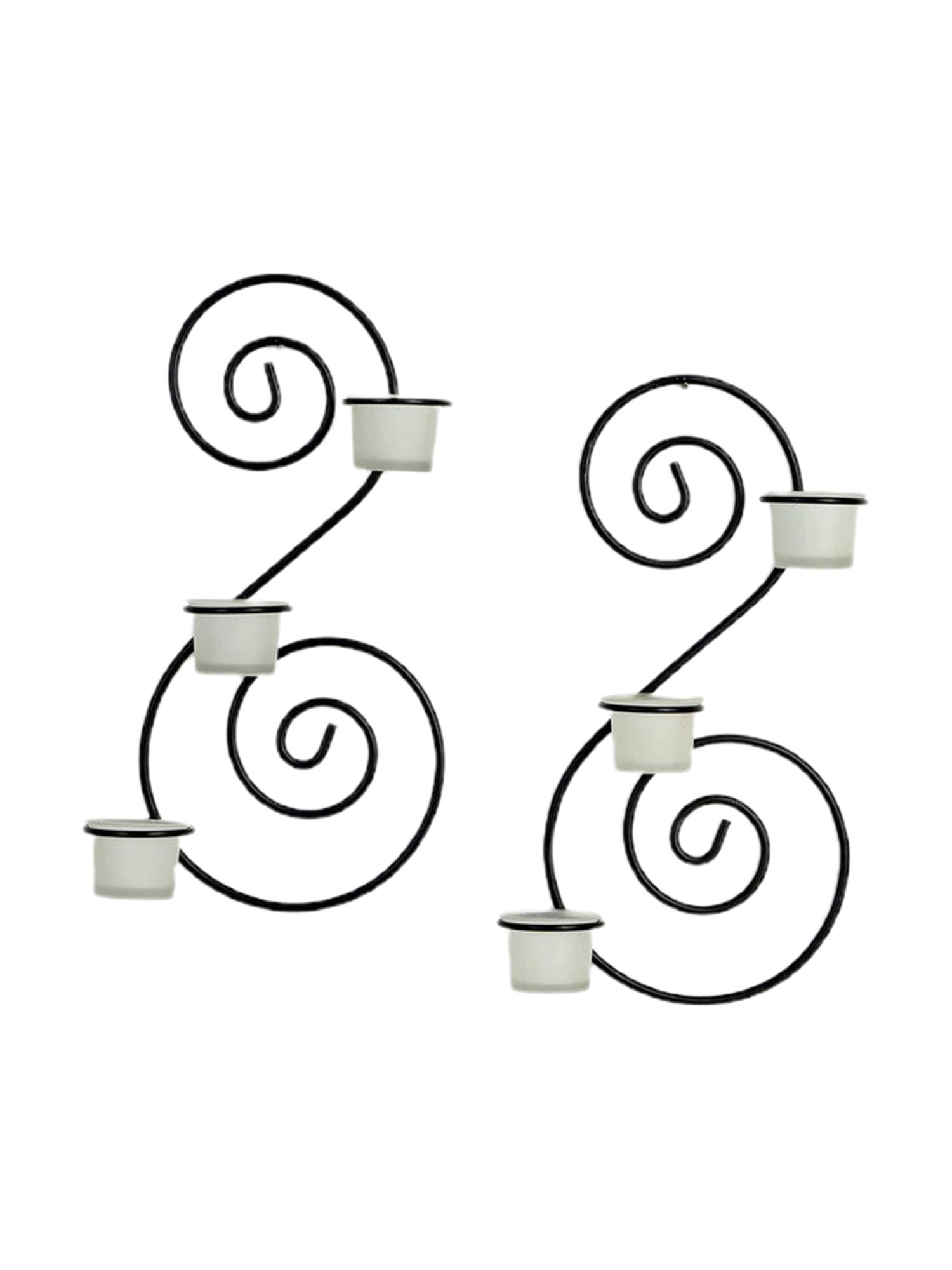 Hosley Black Matte Wall Sconce with Frosted Glasses Set of - 2