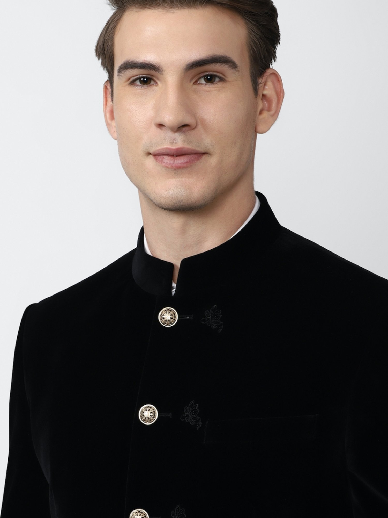 Hangup Cream Regular Fit Ethnic Blazer