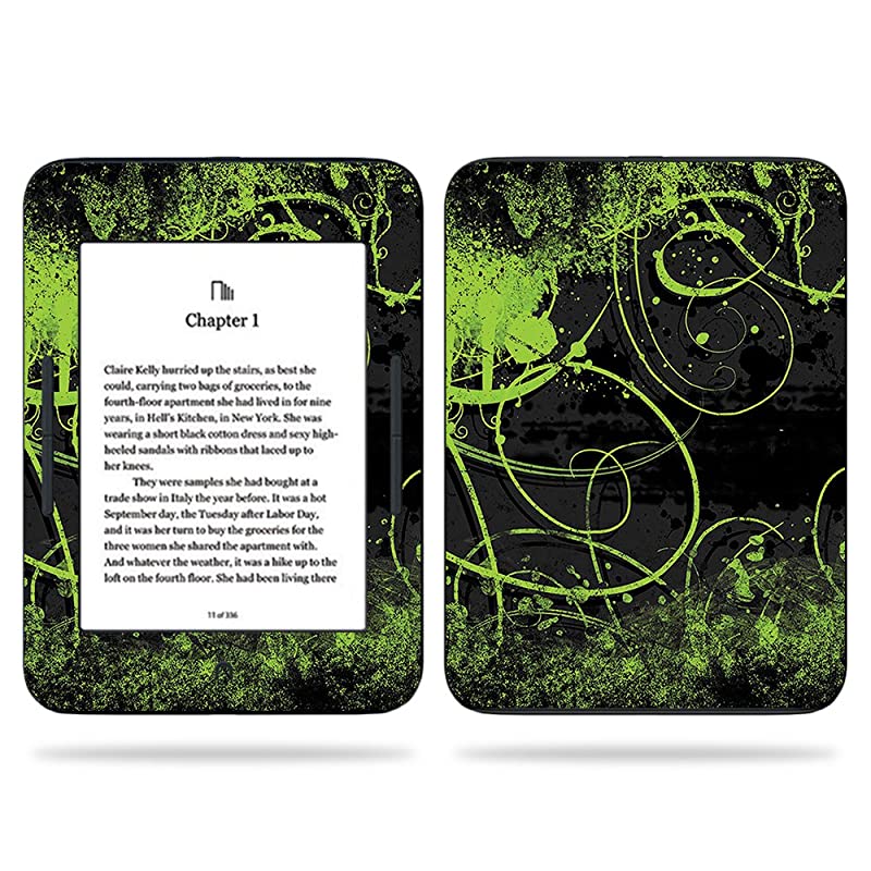 Skin Compatible with Barnes Noble Nook GlowLight 3 2017 Green Distortion | Protective Durable and Unique Vinyl Decal wrap Cover | Easy to Apply Remove | Made in The USA