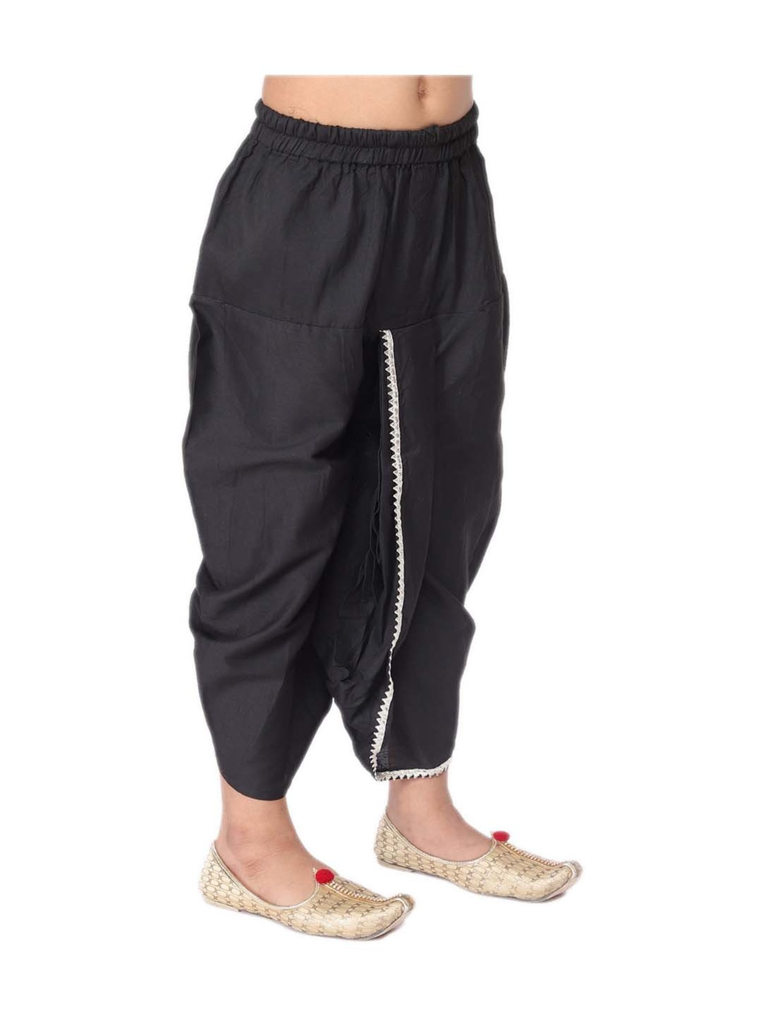 TABARD Kids Black Cotton Regular Fit Dhoti