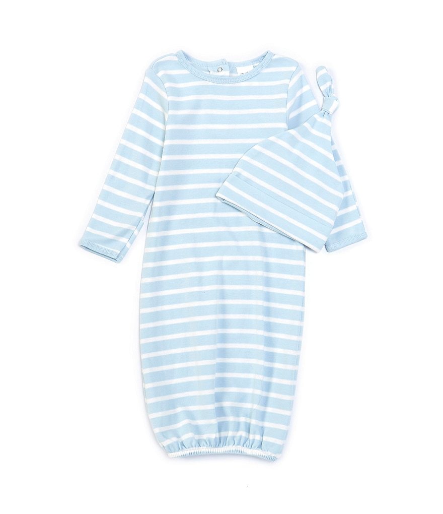 Luvable Friends Baby Boy Cotton Long-Sleeve Gowns 3pk, Little Man, 0-6 Months