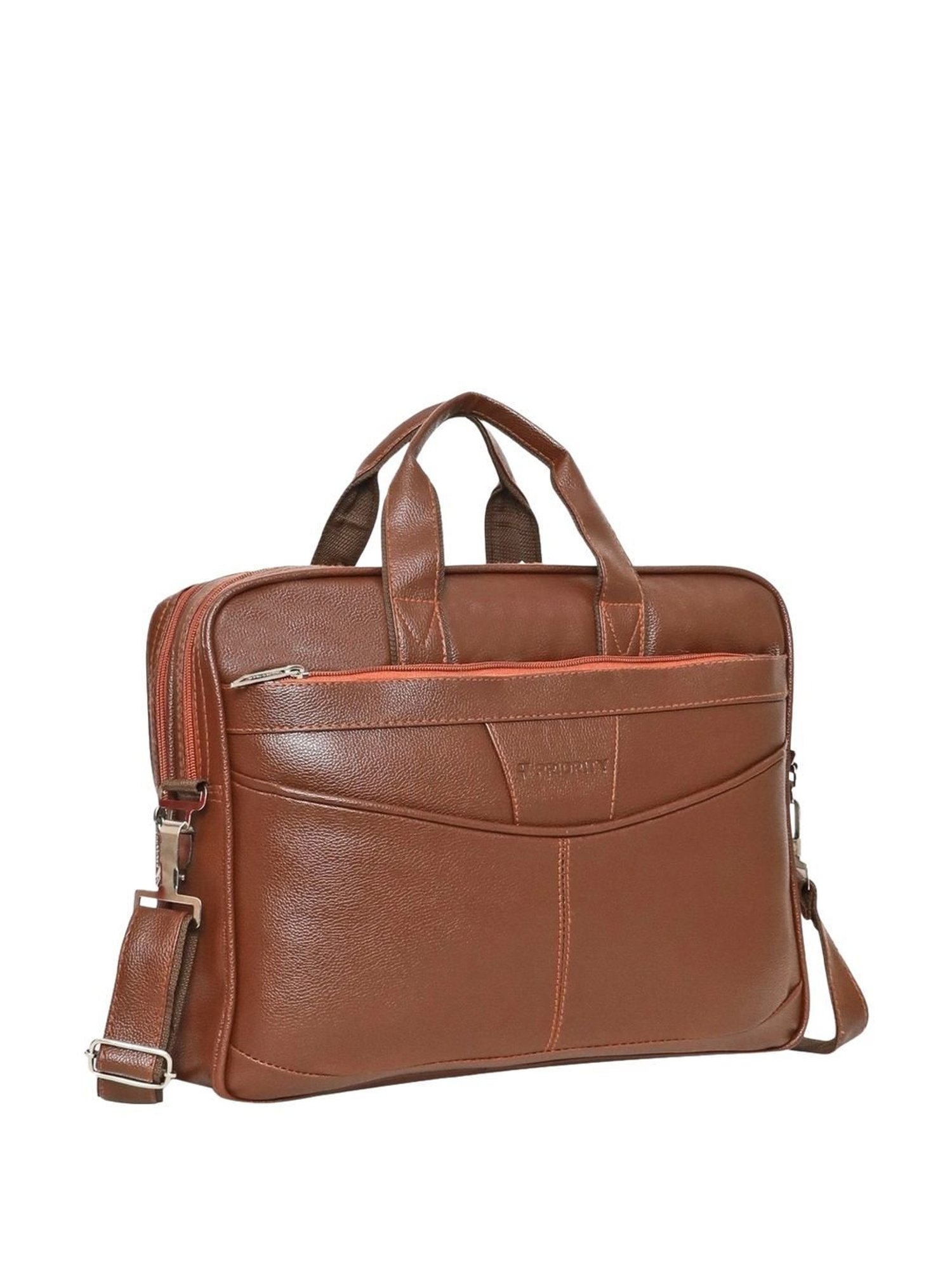 Priority Tan Synthetic Large Messenger Bag