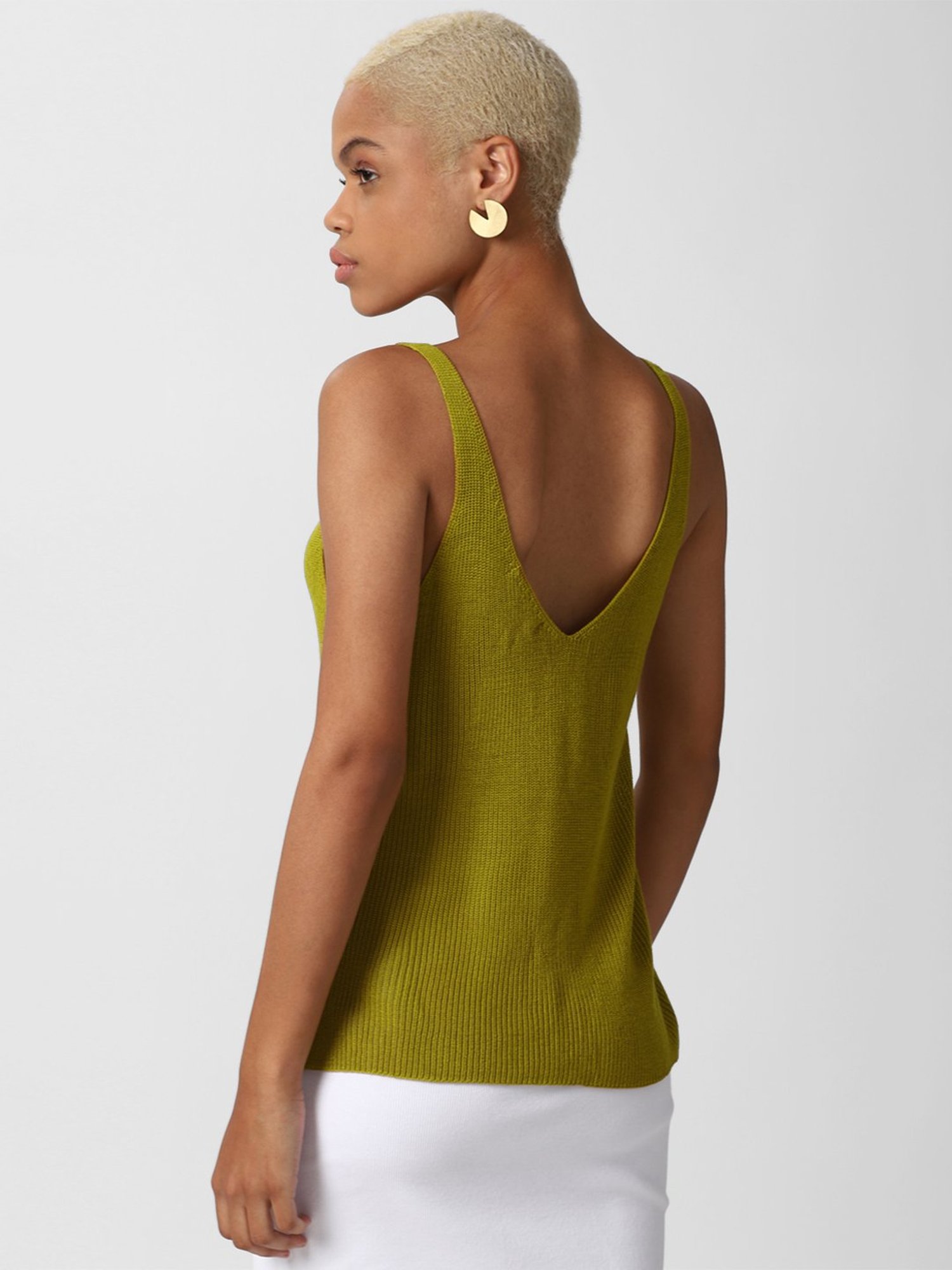 Forever 21 Green Self Design Sweater
