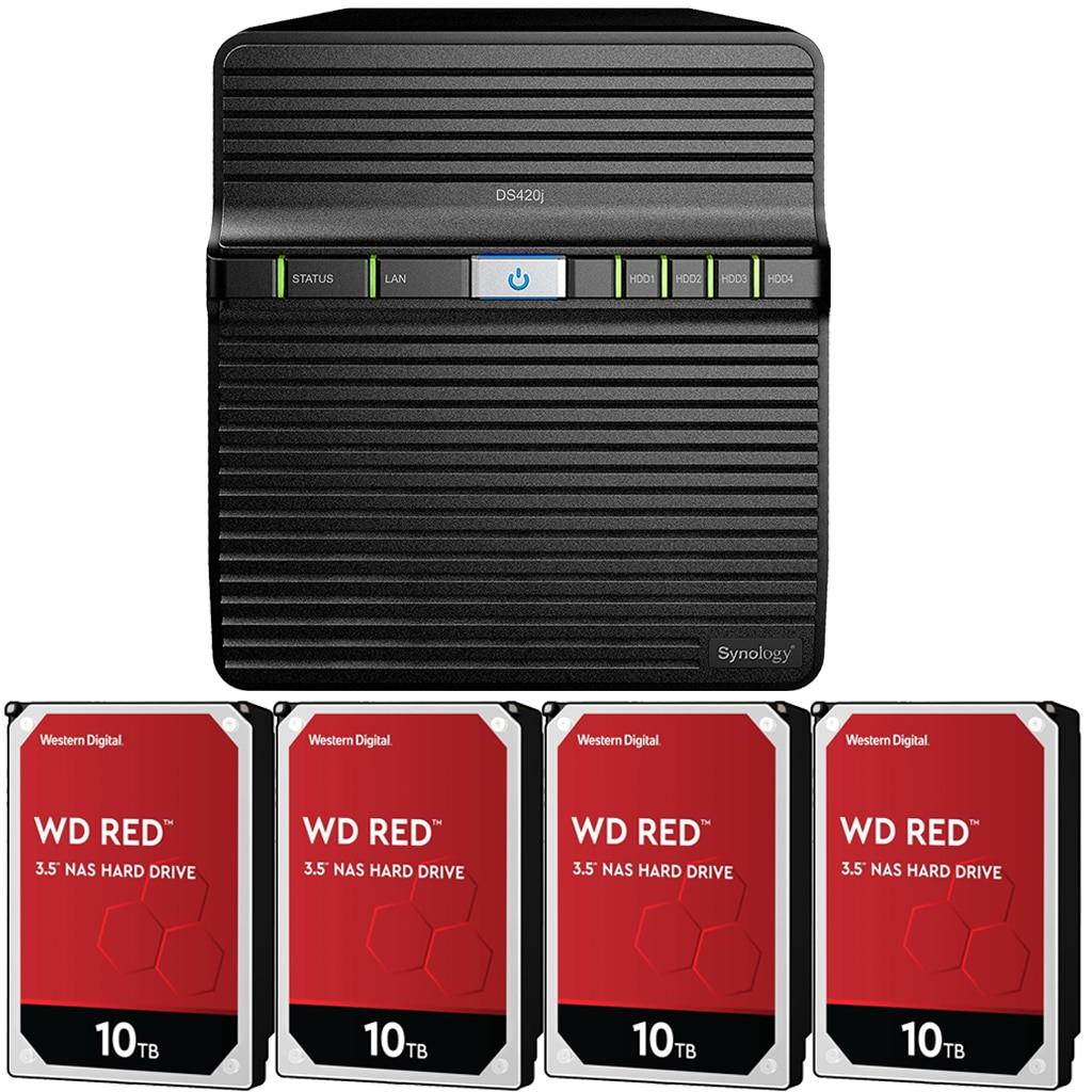 Synology DS420j DiskStation with 12TB (4 x 3TB) of Western Digital Red NAS Drives Fully Assembled and Tested By CustomTechSales