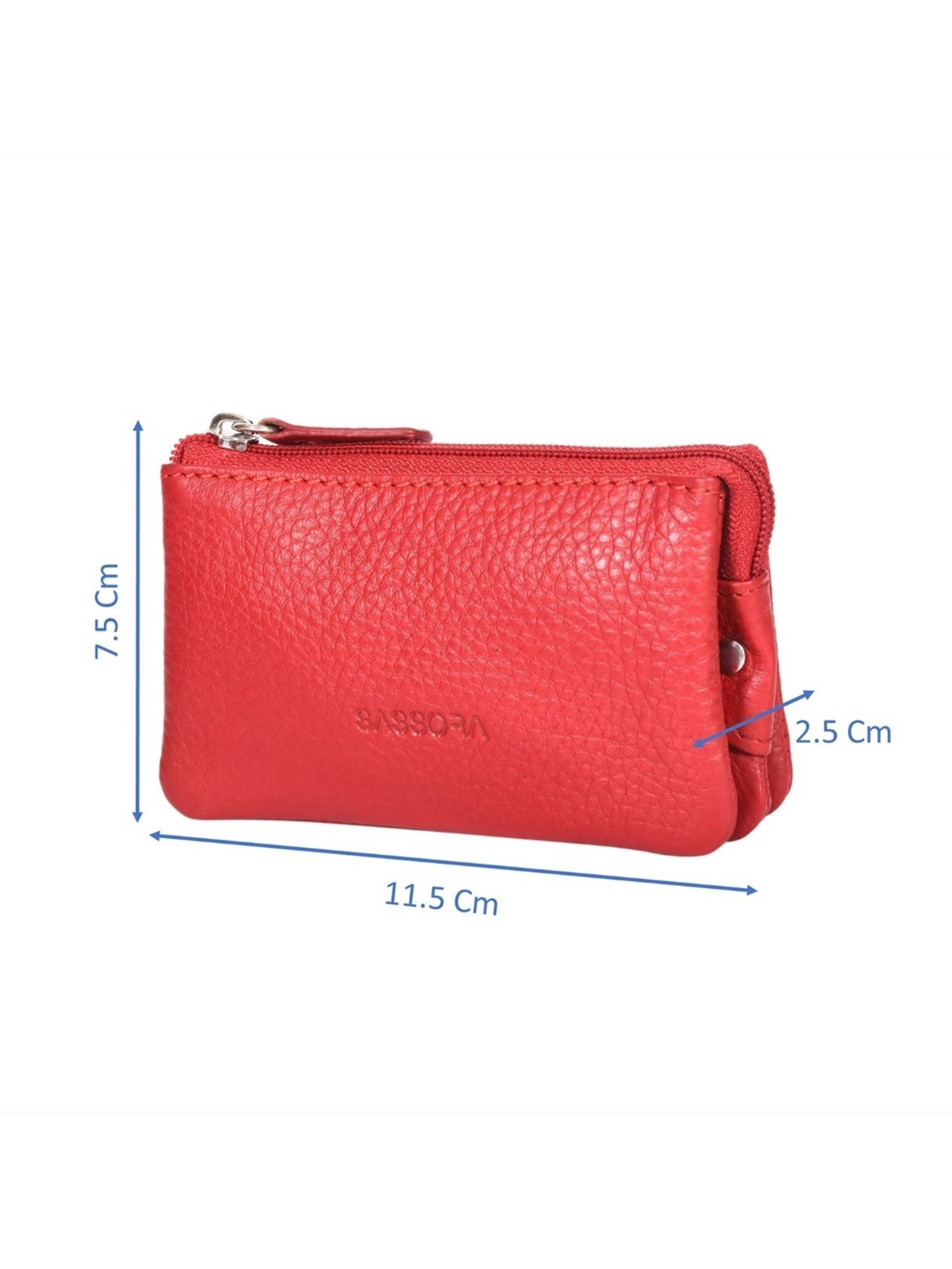 SASSORA NEO Red Leather Textured Wallet