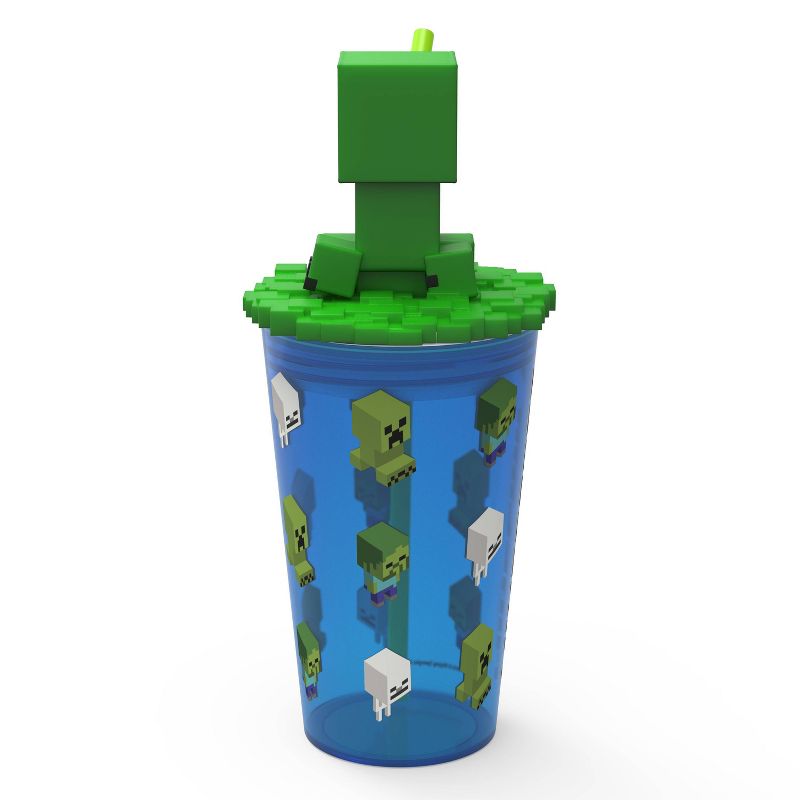 Minecraft 15oz Plastic Funtastic Tumbler with Straw - Zak Designs