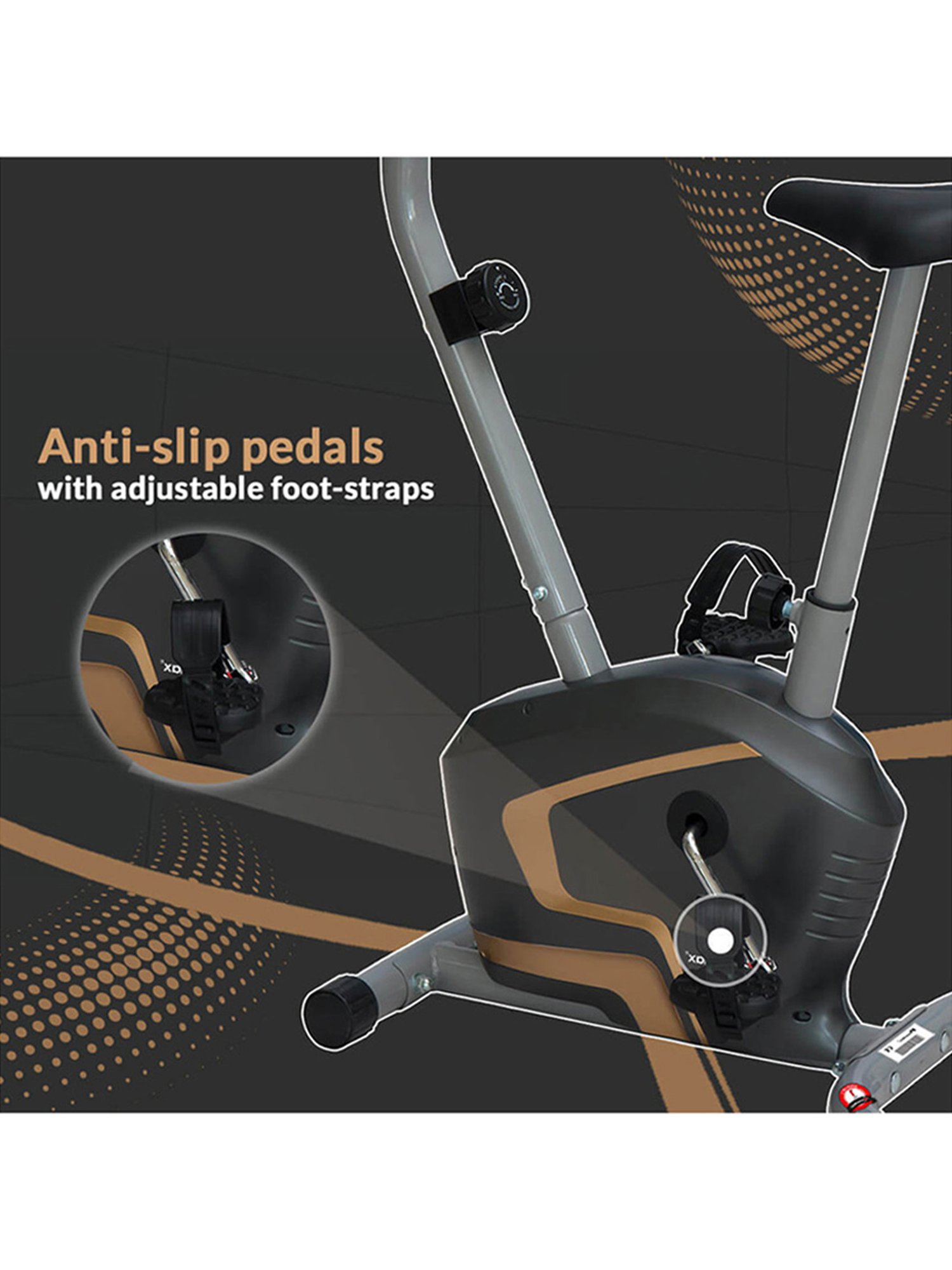 PowerMax Fitness BU-400 Upright Bike (Black)