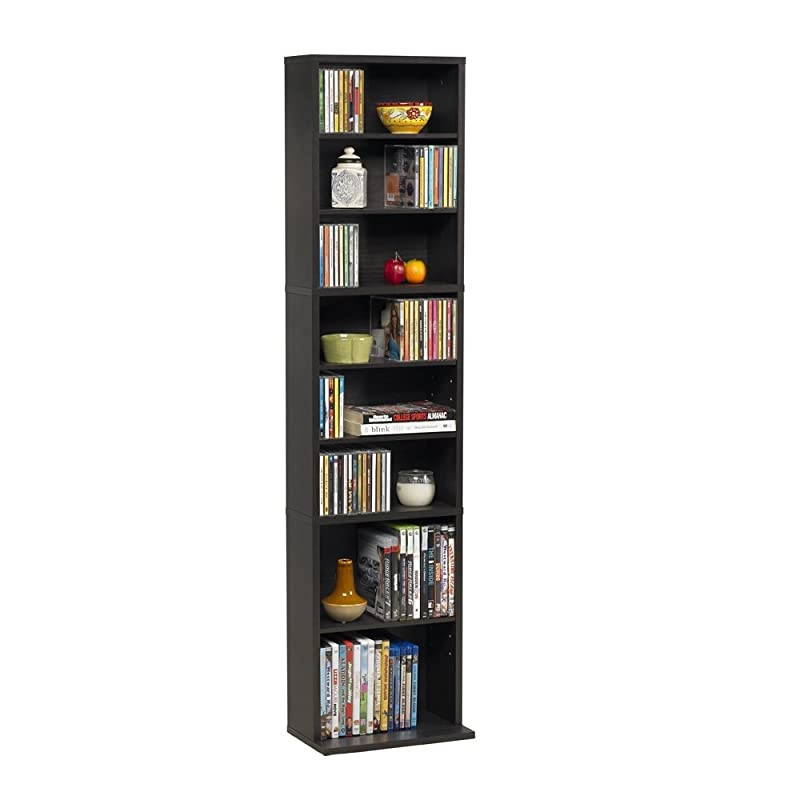 Summit Adjustable Media Cabinet Holds 261 CDs 114 DVDs 132 Games PN74735727 in Espresso