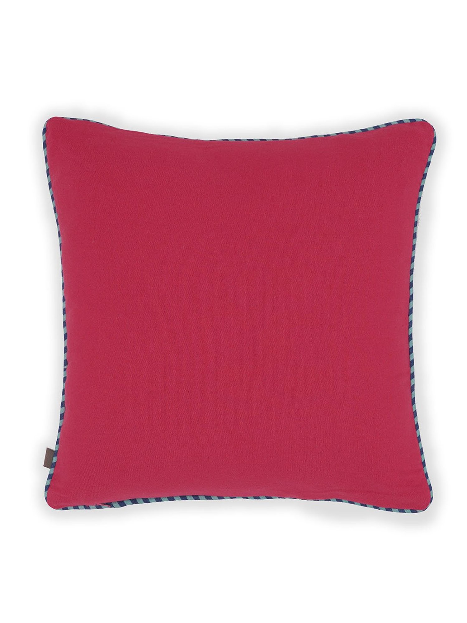 Pure Home and Living Pink Cotton Geometric Cushion Cover