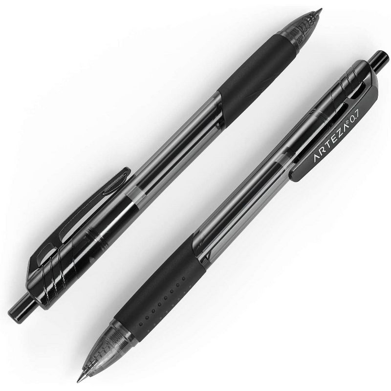 Arteza Retractable Gel Ink Pens Set, Black - Doodle, Draw, Journal - 50 Pack (ARTZ-9220)