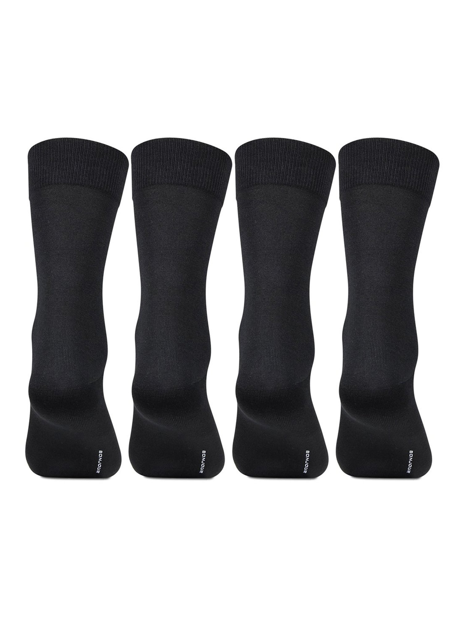 Bonjour Black Socks - Pack of 4