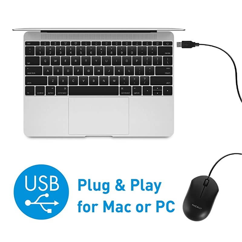 USB Wired Computer Mouse Simple 3 Button Scroll Wheel Design Ergonomic Easy to Use USB Wired Mouse Compatible with Windows Mac Plug Play USB Mouse for Laptop Desktop Black