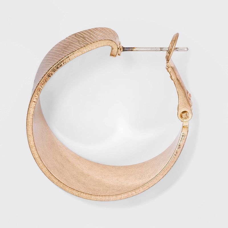 Worn Gold Hoop Earrings - Universal Thread™ Gold